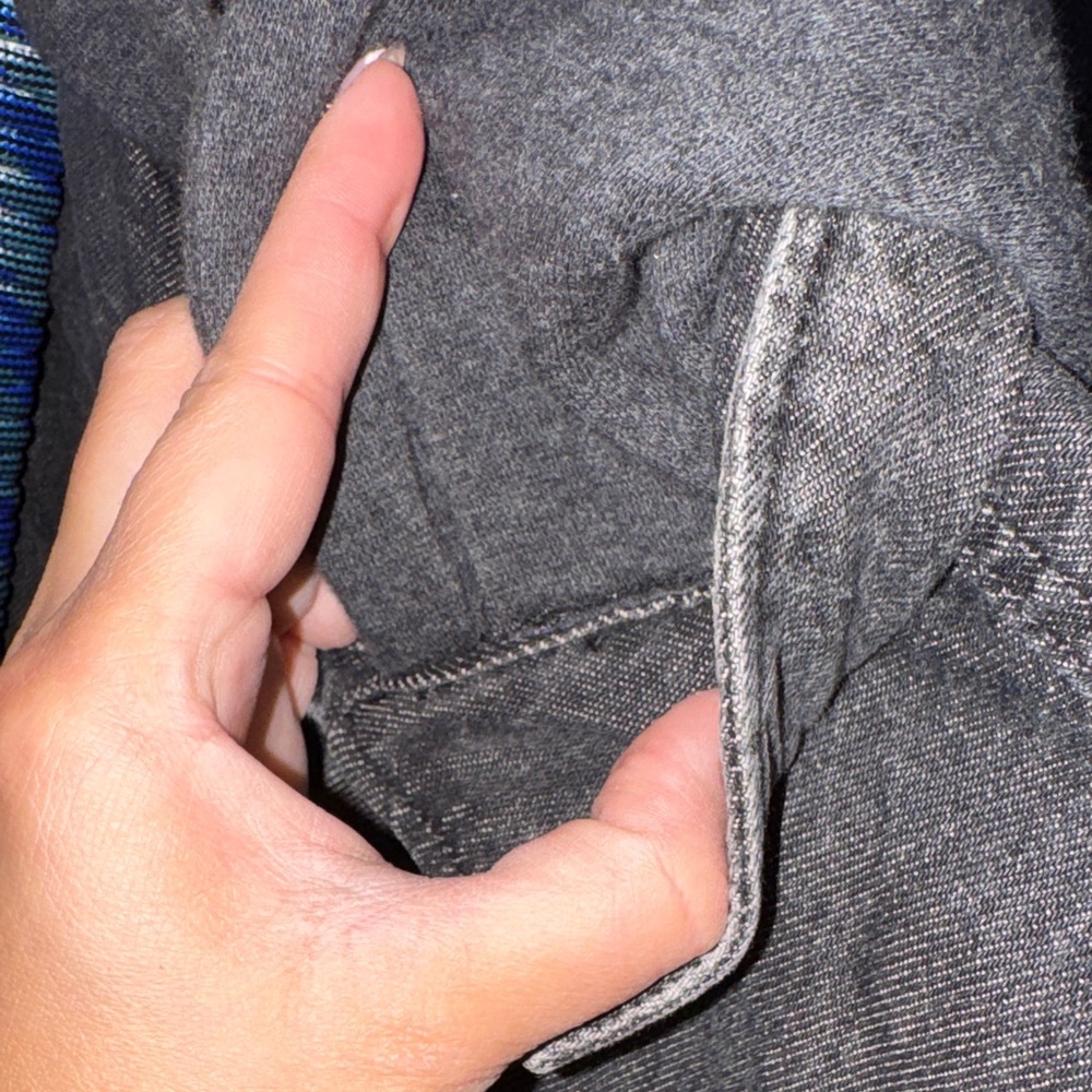 GAP Kids - Gray Denim Jacket with Hood Size Large (10) - Picture 10 of 12